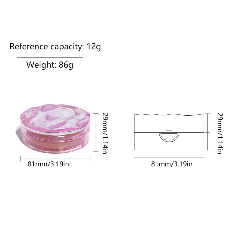 12g Empty Air Cushion พัฟกล่องเครื่องสําอางแบบพกพาแต่งหน้าคอนเทนเนอร์แป้งฟองน้ํากระจกสําหรับ BB Cream Foundation