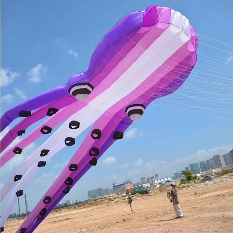 free shipping octopus kite for adults flying linha chinlena de pipa papalotes cometas grandes toy sports automatic kite machine