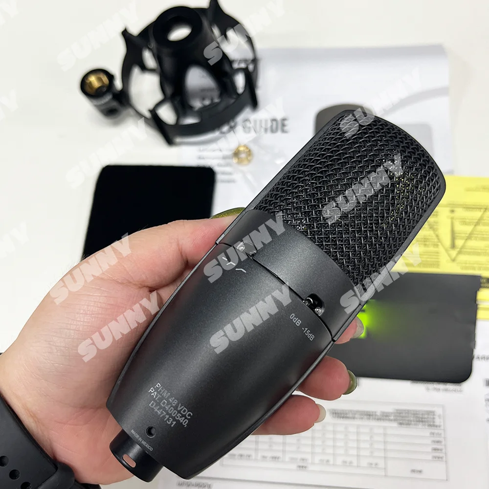 SM27 Recording Cardioid Large Diaphragm Condenser Microphone Anti-counterfeiting low-frequency filter