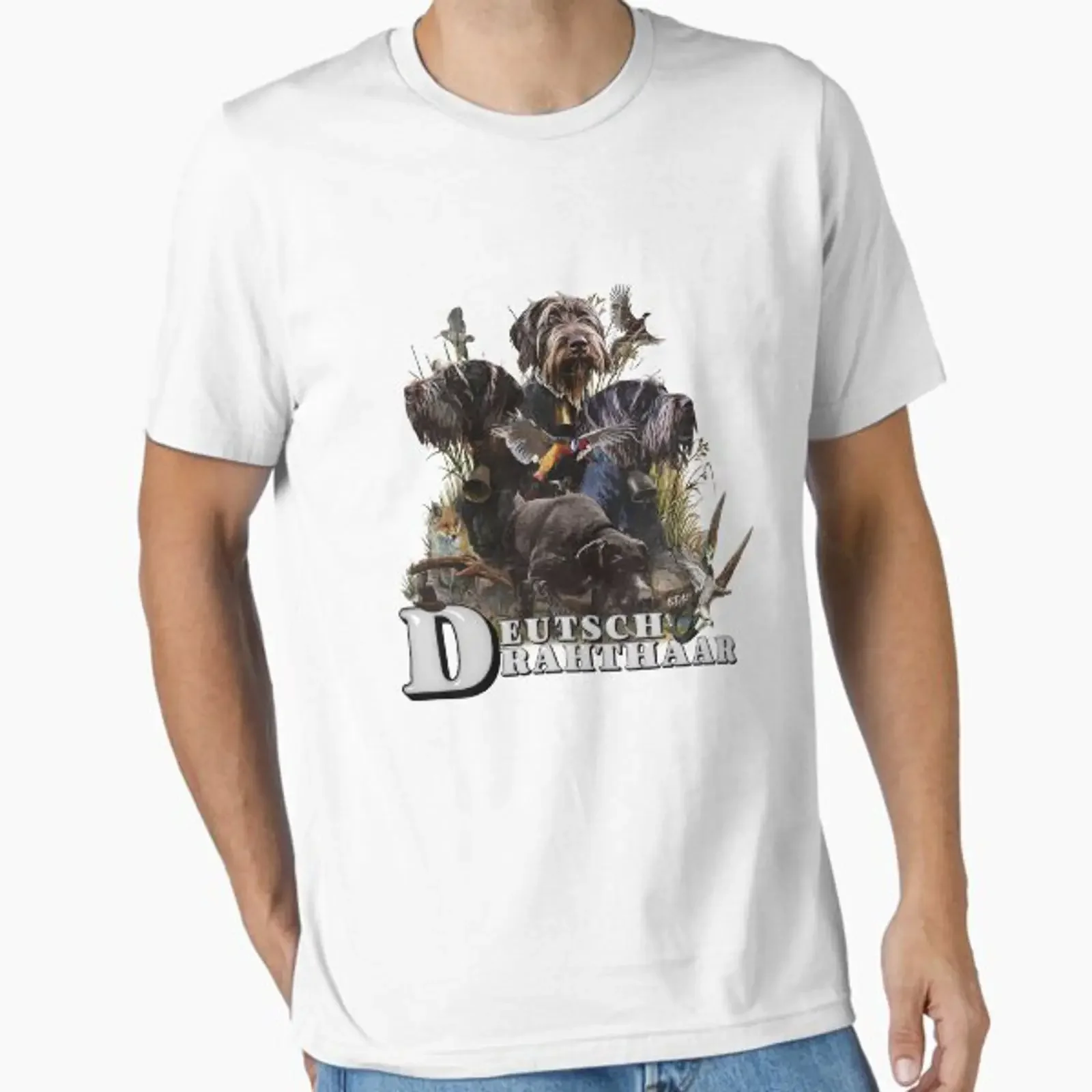 The German Wirehaired Pointer is a perfect hunting dog Essential T Shirt vintage Washed Unisex Versatile Comfortable homme
