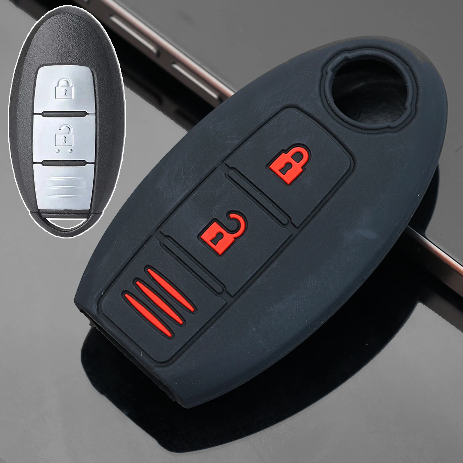 For Nissan Qashqai Juke Micra Leaf Cube Wingroad Note Tiida 2013 2014 Remote Silicone Folding Key Fob Shell Holder Case 3 Button