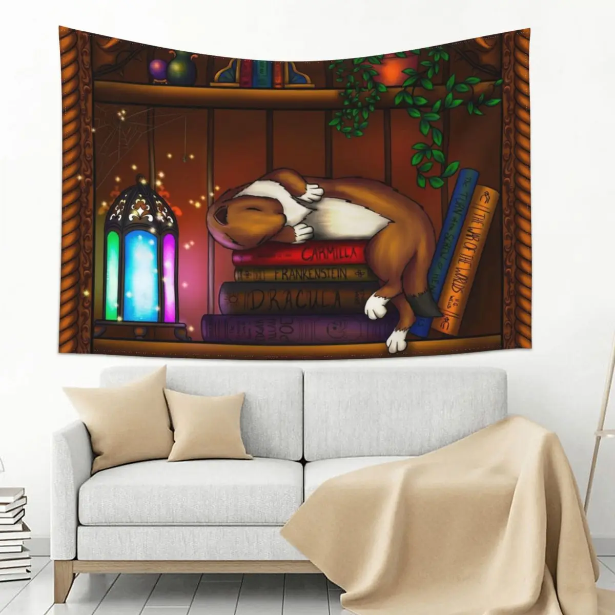 

Sleepy Book Weasel Tapestry Bedrooms Decorations Home Decorating Room Decorations Aesthetics Tapestry