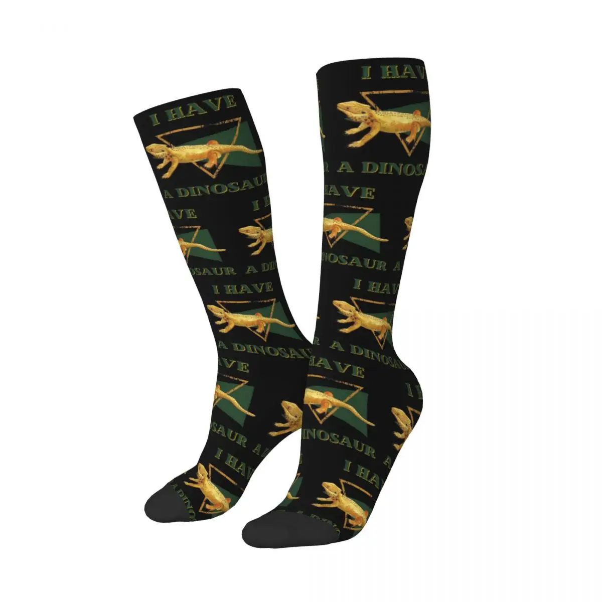 I Have A Dinosaur Bearded Dragons Socks Harajuku Sweat Absorbing Stockings All Season Long Socks for Man's Woman's Gifts