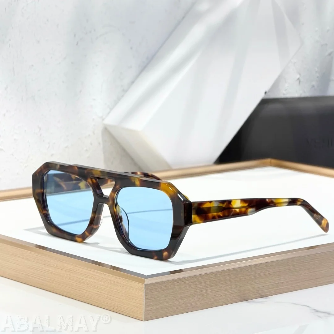 VEH RIVER 53-17 Top Quality Mens Sunglasses for Women Classic Punk Luxury Acetate Titanium UV400 Designer Sunglasses with box