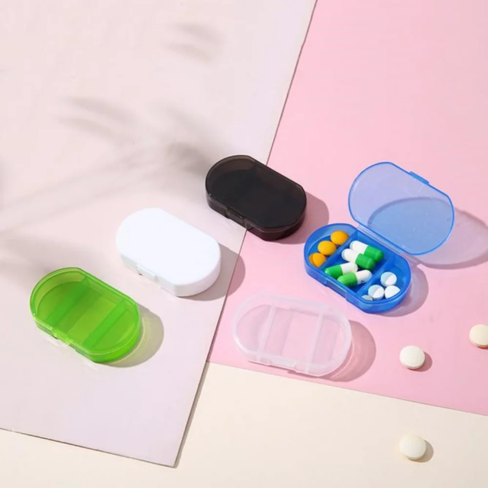 Pill Box Mini Pill Case 2/3 Grids Tablet Pill Organizer Case Dispenser Travel Tablet Holder Container Medicine Drug Storage Box