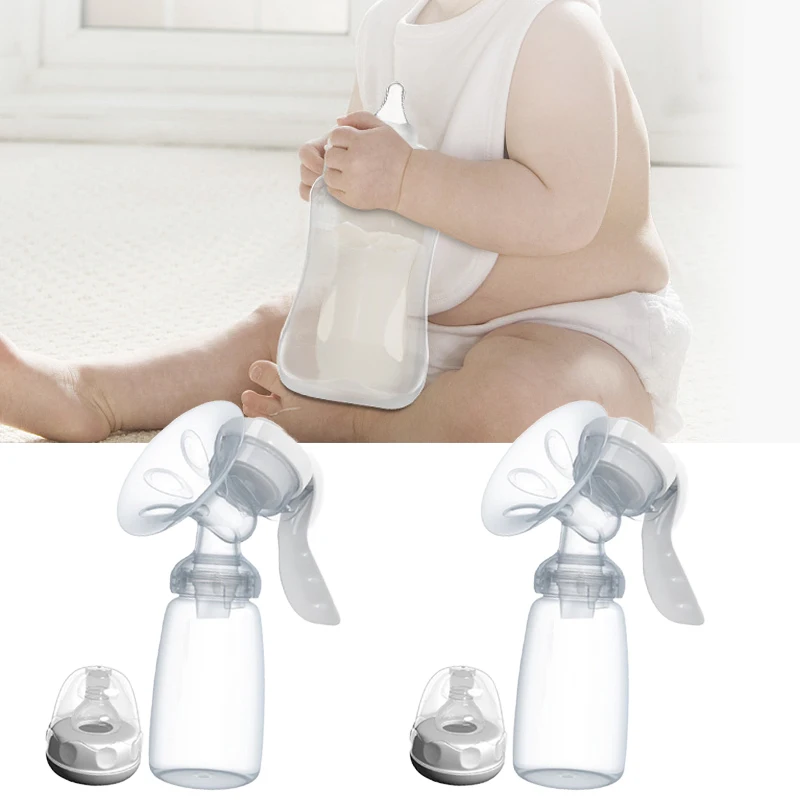 Hand Type Breast Pump Baby Milk Bottle Nipple With Sucking Function Baby Product Feeding Manual Breast Pump Mother Use