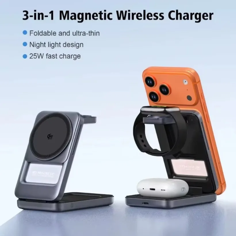 portable-3-in-1-magnetic-wireless-charger-foldable-ultra-thin-travel-charging-station-25w-qi22-for-phone-watch-earbuds-dock