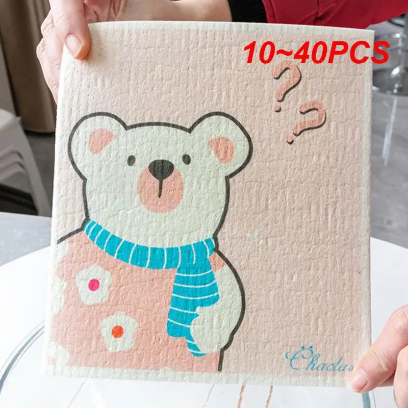 10~40PCS Cotton Cloth Not Easy To Deform And Wet Dual Use And Oil Stains Will Naturally Separate When Exposed To Water