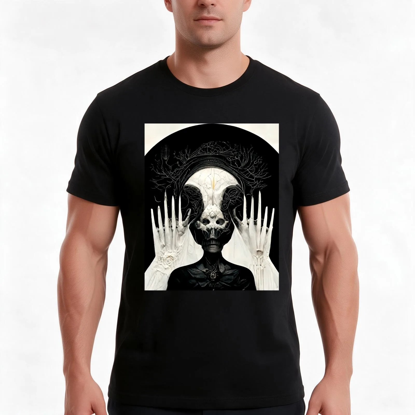 hr giger necronomicon Grafik T-Shirt, Summer Casual Cotton Tee, Oversized Streetwear Tops, Vintage Graphic Print, 100% Cotton