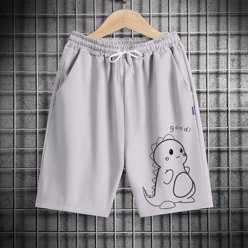 

Ice Silk Baskeall Fitn orts Men's Summer Trendy Casual Mid-Length Five-Quarter Pants Youthful Energy Sle Loose Fit