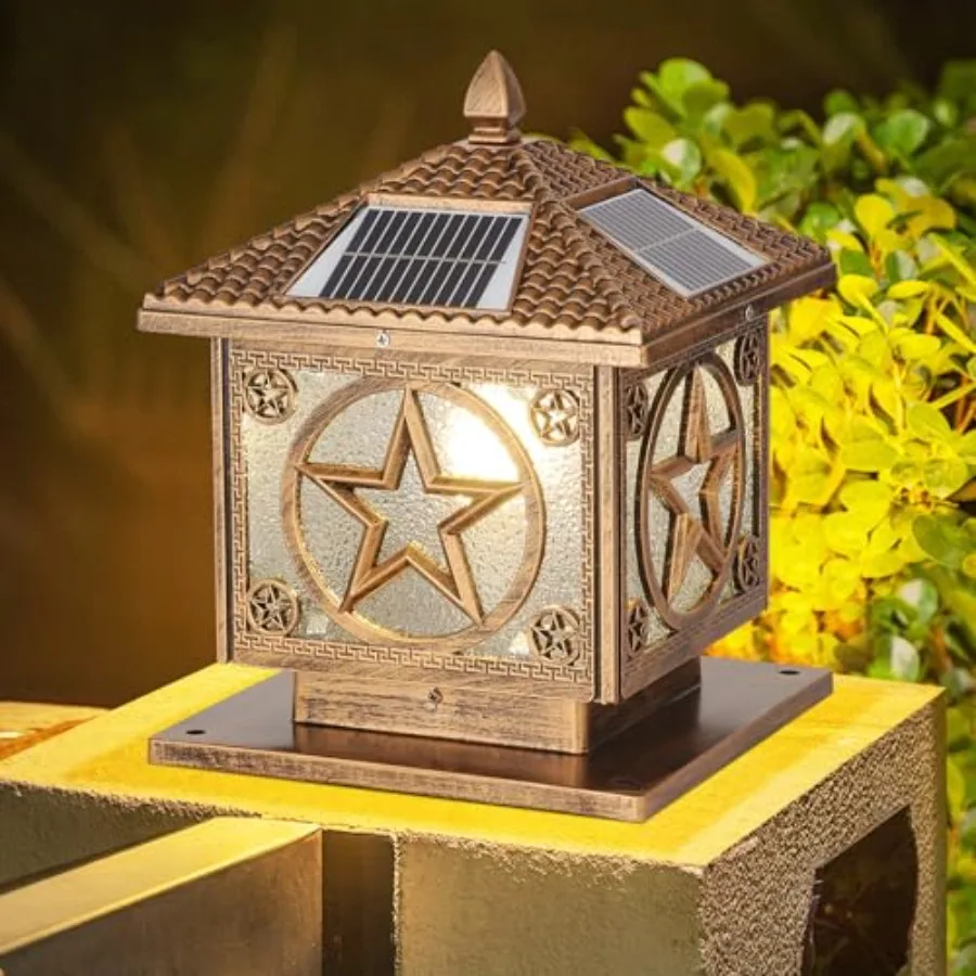 

Уличный солнечный светильник-колпак для столбов 9,8 дюйма, квадратный, водонепроницаемый, для ландшафтного освещения, с пультом ДУ, для столбов, заборов, террас, L