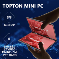 Dual Screen Touch Laptop Convertible Laptop for Win 11 Pro 10.5” Dual Screen Intel N95 Mini Pc Home Office Multimedia 4500mAh