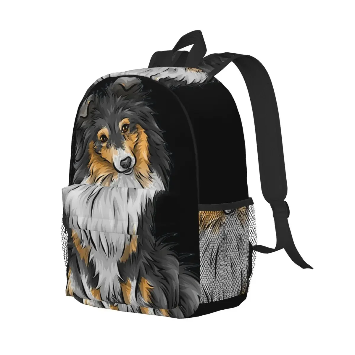 

Sheltie Dog Backpack Student Boys Girls BookBag Children School Bag Laptop Shoulder Bags for Men Women