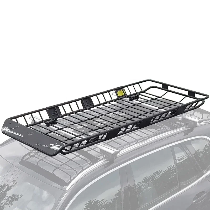 

Easezone HIgh Quality Roof Cargo Carrier 64''x39''x6'' Folding Universal Car Roof Rack Cargo Luggage Basket