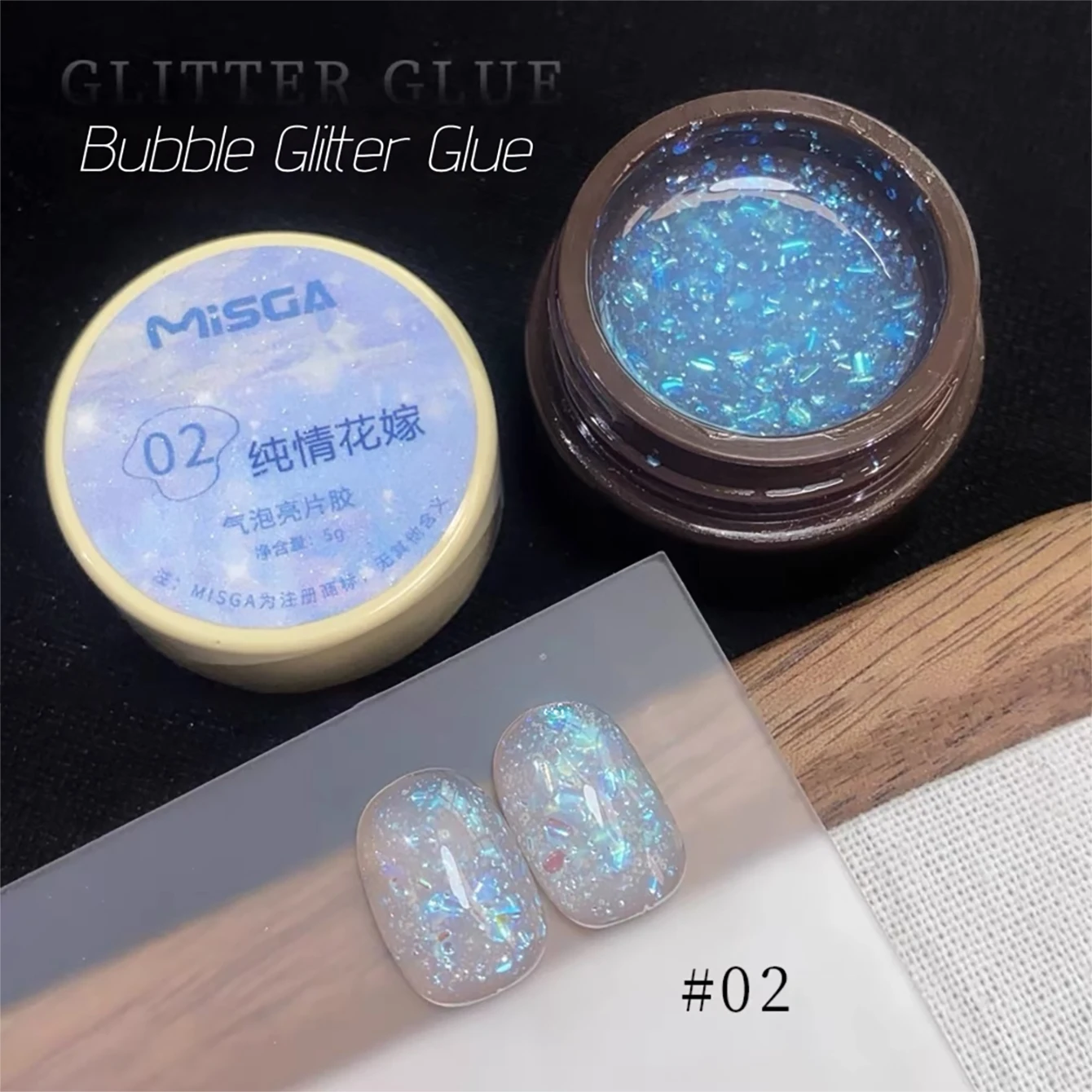 MIANEL 2026 Nouvelle Série Pure Bride Gel à Ongles, Gel Manucure Professionnel UV LED Éclaircissant Super Paillettes Scintillantes