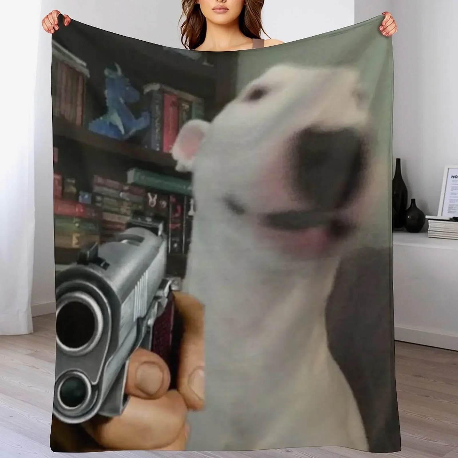 Walter gun meme Throw Blanket Cozy Sofa Blanket for TV Watching Napping