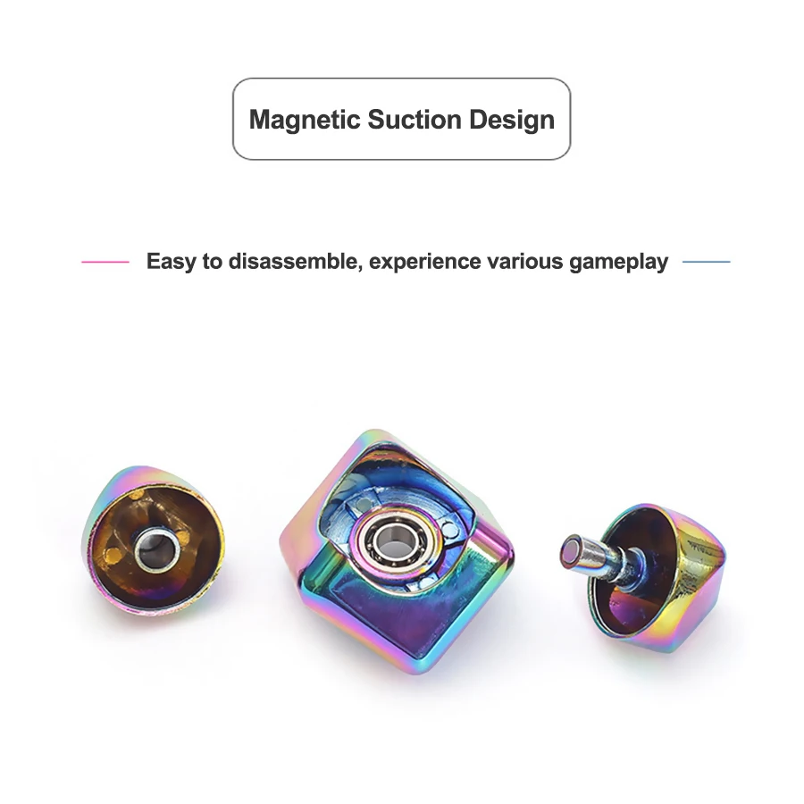 Colorful Magnetic Fidget Spinner Stress Relief Toys for Children Anti Stress Hand Metal Spinner Desk Adult Gyroscope Toys Gifts