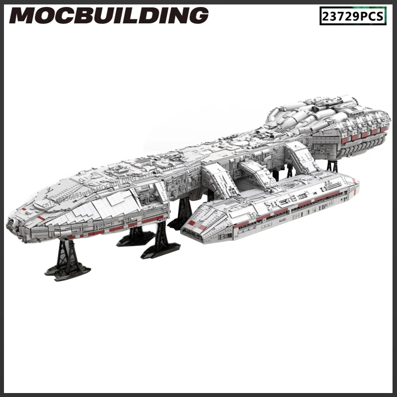 

MOC Space Movie Series UCS Battlestar Galactica Model Building Blocks SpaceShip DIY Assembly Bricks Collection Toy Creative Gift