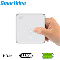 Smartldea DLP HD mini projector Built-in Rechargeable Battery egg size Home Office Portable pico outdoor camping projectors