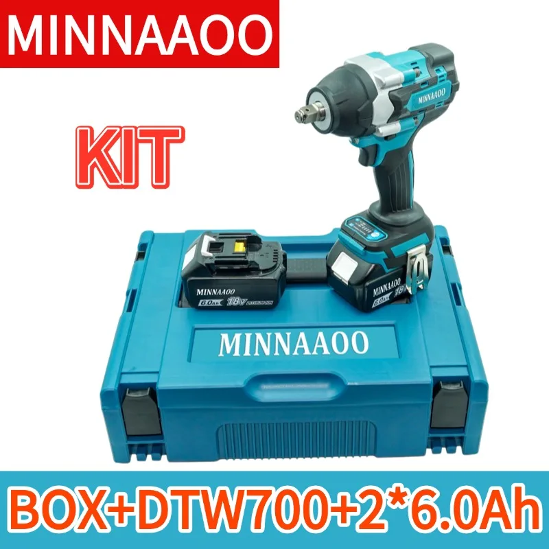 DTW700 1000N.M Torque Brushless Electric Impact Wrench Cordless Electric Drill 1/2