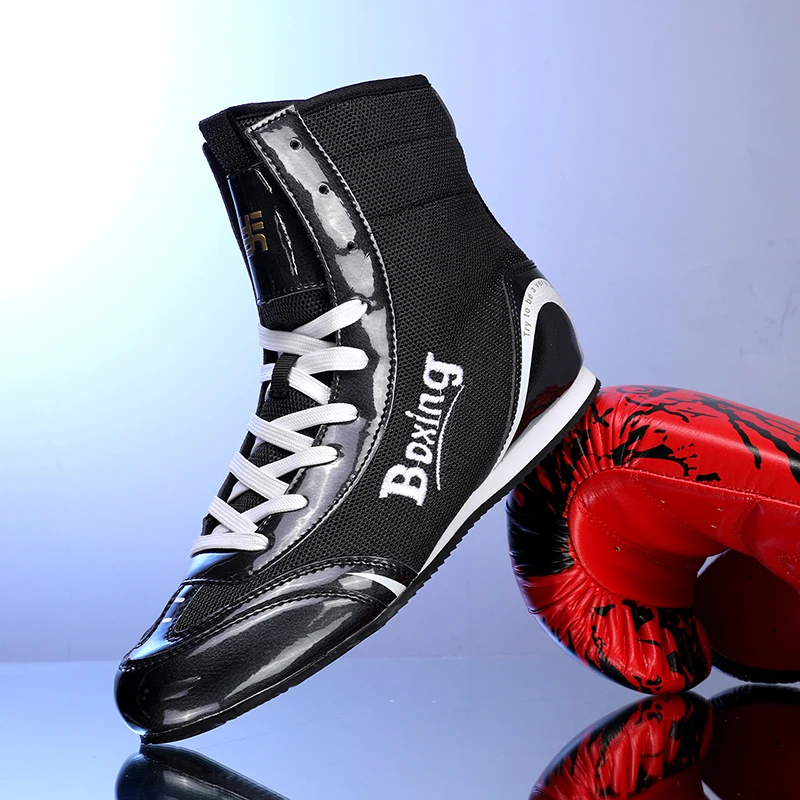 Wear-resistant non-slip gym boxing training boots professional new breathable men's and women's wrestling shoes