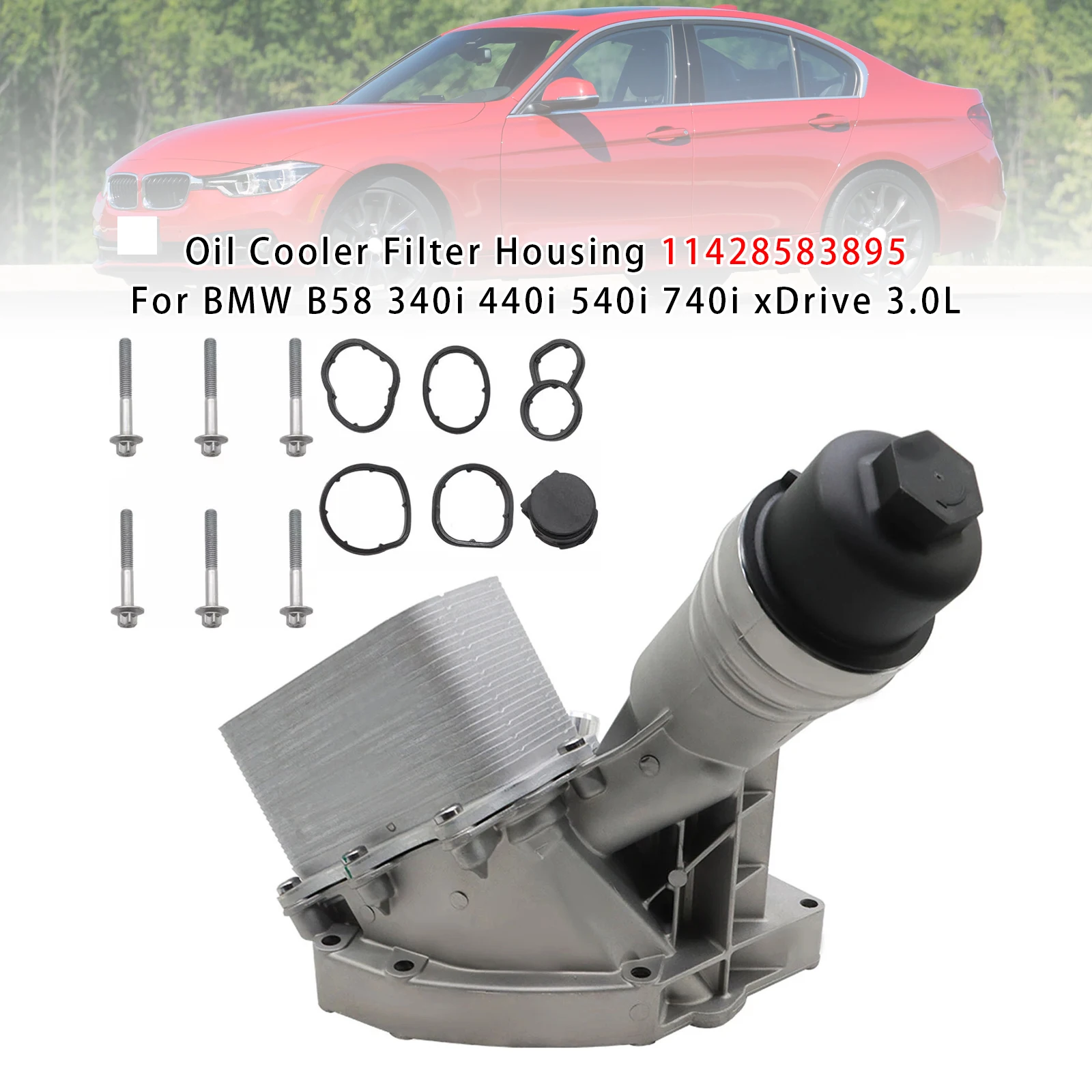 Artudatech Oliekoeler Filterhuis 11428583895 Voor BMW B58 340i 440i 540i 740i xDrive 3.0L