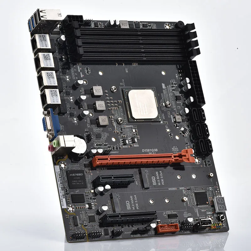 Newly upgraded on-board CPU computer integrated display main board D1581-Q3A three network port DDR3L memory M.2