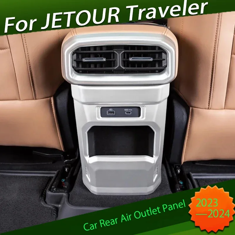 

Car Rear Air Outlet Panel Fit for CHERY JETOUR Traveler T2 2023 2024 Modified Rear Air Outlet Anti-kick Pad Car Interior Parts