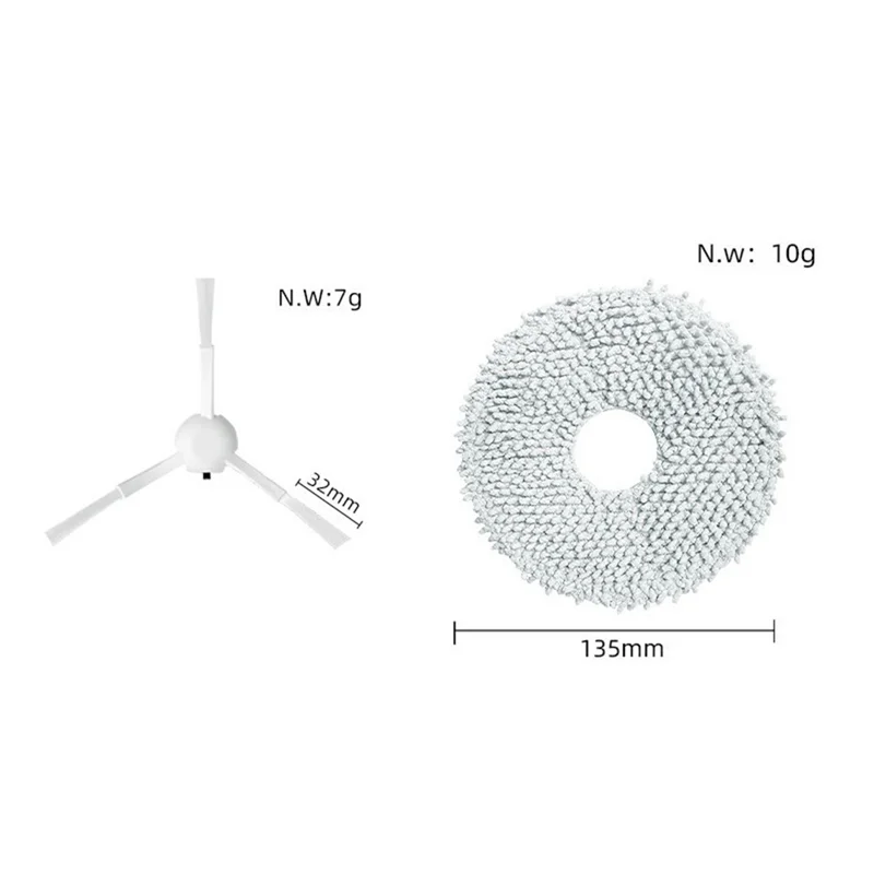 A005-For Roborock P10 / Roborock Q Revo جهاز آلي لتنظيف الأتربة استبدال أجزاء فرشاة رئيسية ممسحة خرقة