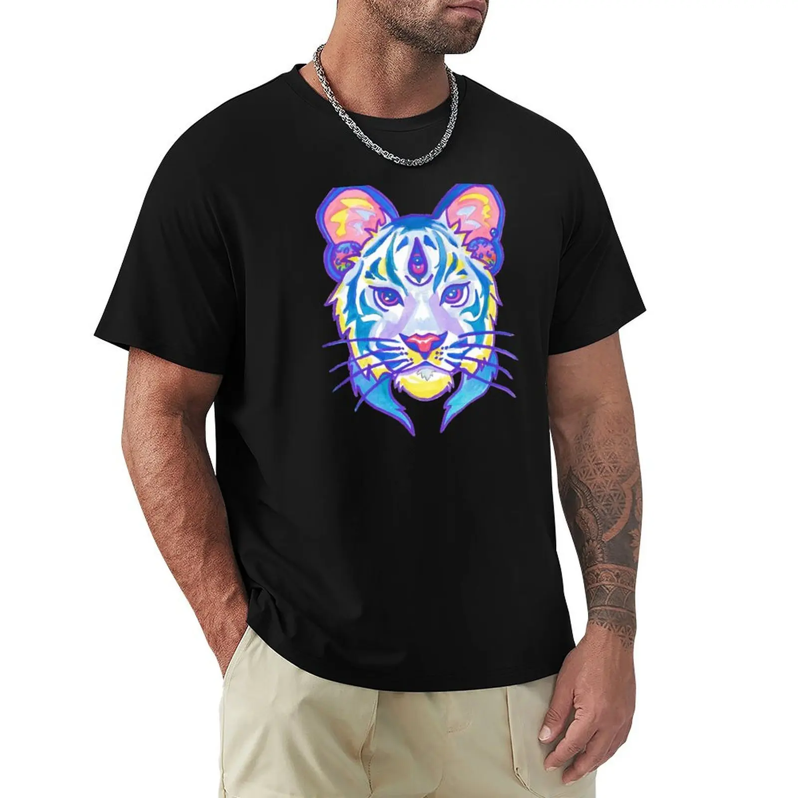 Clairvoyant Pastel Tiger T-Shirt blanks kawaii clothes cheap stuff customizeds men clothings