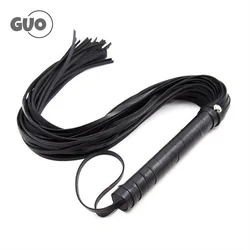 40CM Genuine Leather Tassel Horse Whip With Handle Flogger Equestrian Whips Teaching Training Riding Whips