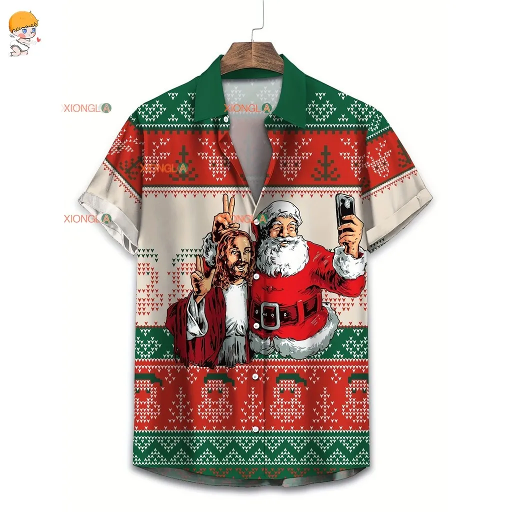 Camicie per bambini Magliette grafiche natalizie Vestiti per bambini di Halloween Camicia estiva a maniche corte per cartoni animati T-shirt per bambini con stampa 3D ‌