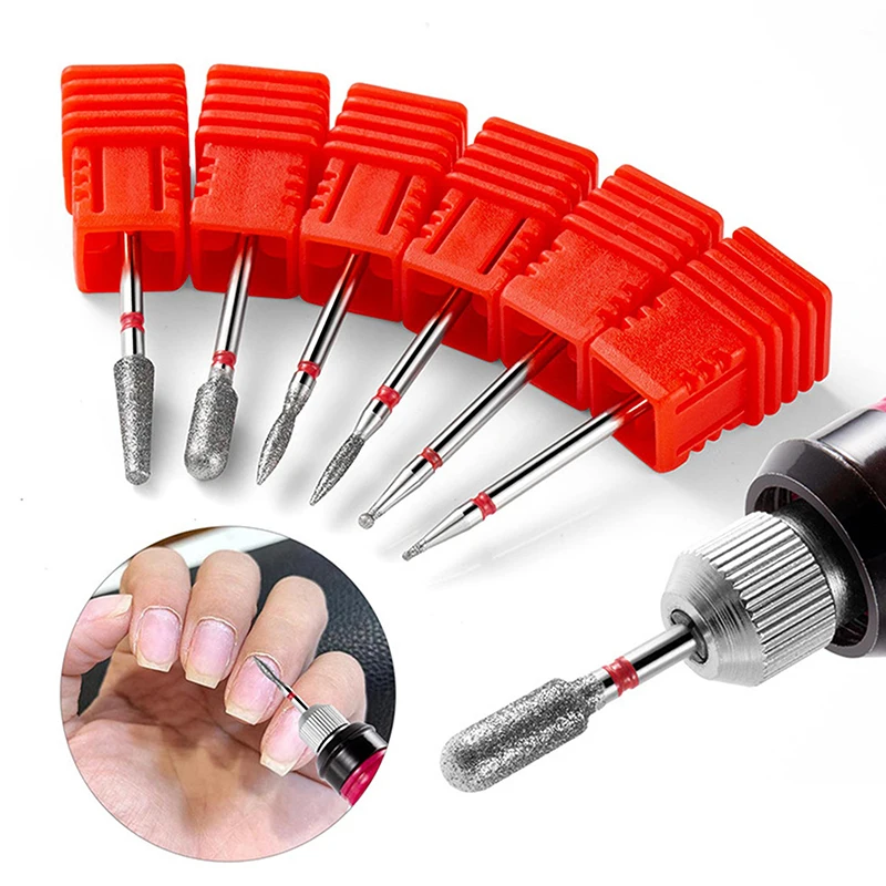 Diamond Nail Drill Bits Cuticle Cleaner for Electric Drill Manicure Pedicure Polishing Nail Art Tool Salon Home Supplies