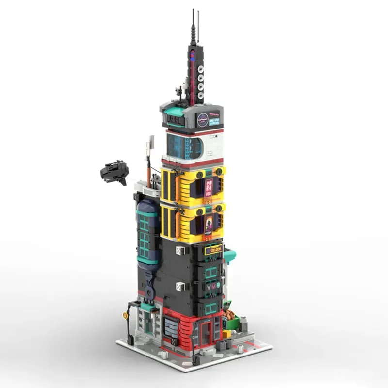 2025 Nuovo Moc Building Block Modello Cyberpunk Future City Modular Building Block Regalo Giocattolo per bambini Set di assemblaggio fai da te