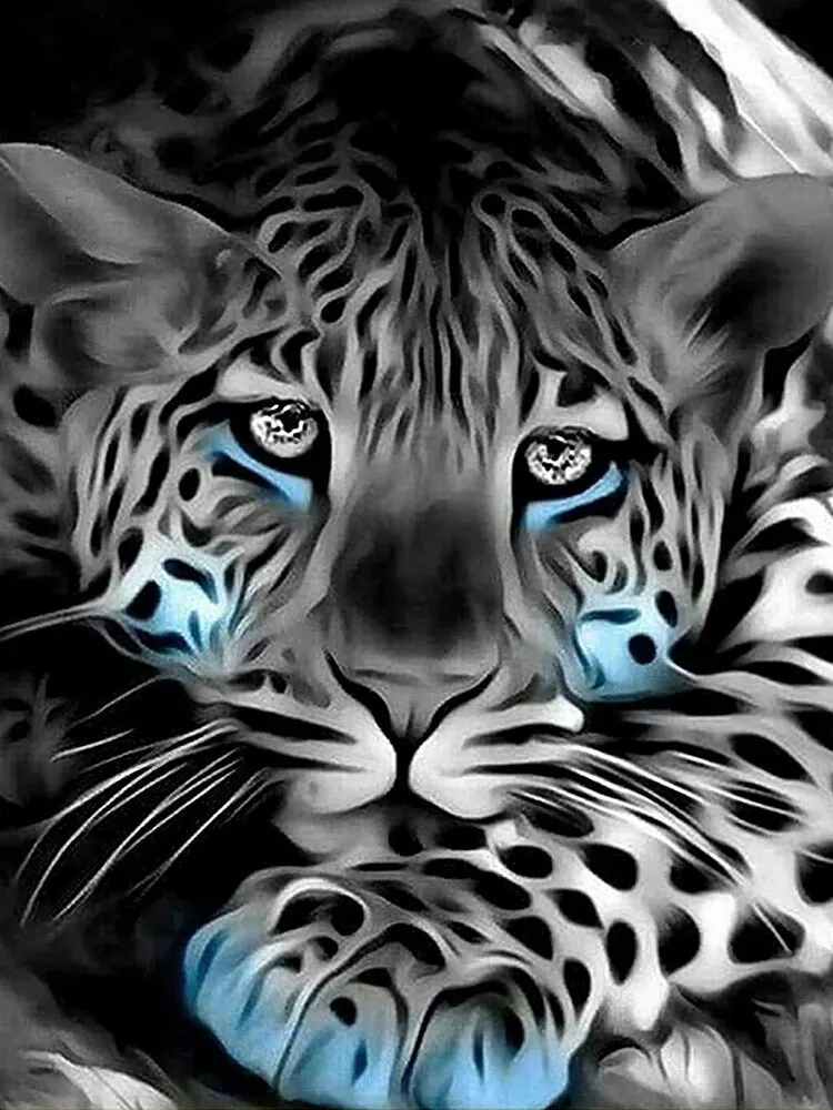 5D 다이아몬드 페인팅 번호 키트 라운드 드릴 크래프트 라인스톤과 다이아몬드 세트 아트 장식 무릎을 꿇는 호랑이  Best5