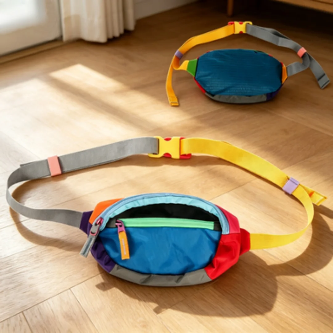 Bolsa de Cintura Colorida Multifuncional para Viagem, Caminhada, Ciclismo e Camping - Bolsa Versátil para Presentes