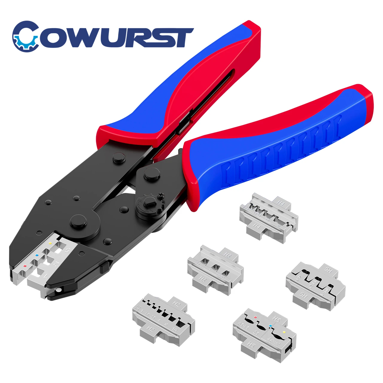 Quick change jaw crimping pliers for bare terminals Euro hook switches photovoltaics insulated crimp terminals