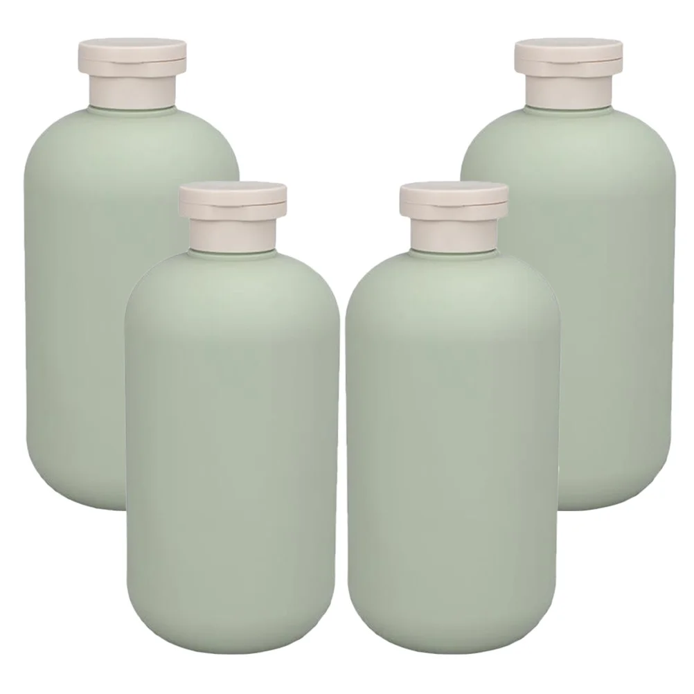 4Pcs Travel Bottle Set Leak Proof Reusable Toiletries Dispensers for Shampoo Conditioner Body Wash 500Ml Portable Bathroom