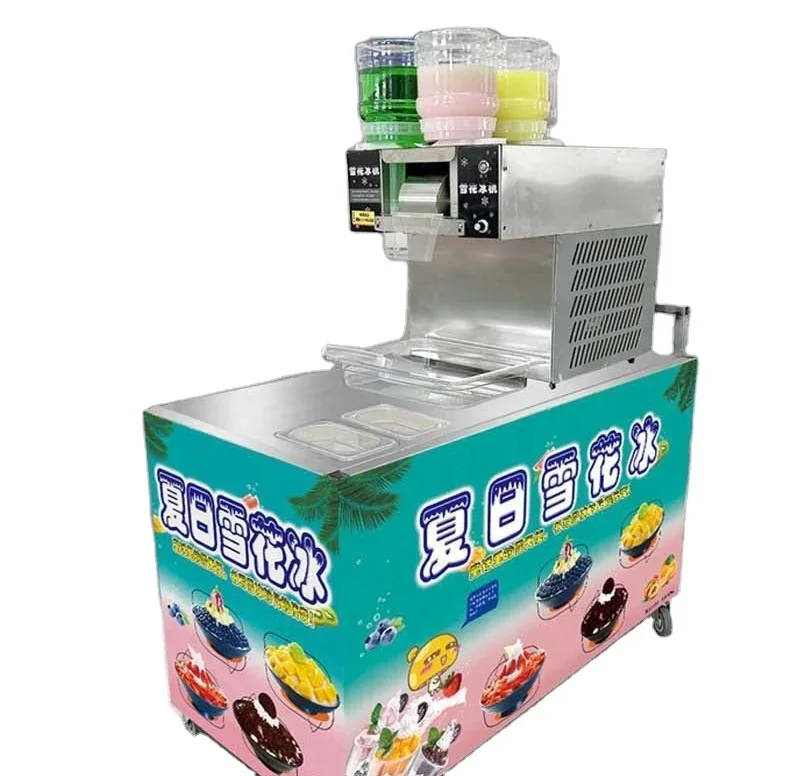 

New fashion design 1200W 5 buckets quick ice Shaved Machine commercial bingsu machine snowflake ice