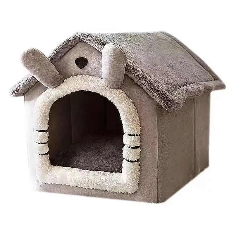 Indoor Warm Dog House Soft Pet Bed Tent Cave House