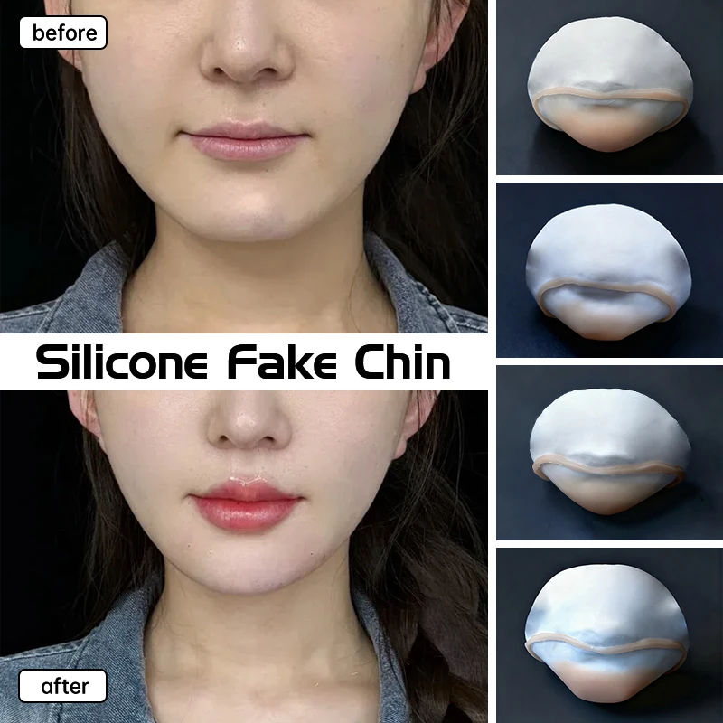 1pc Silikon Gefälschte Kinn Höhe Erhöhen Gestaltung Kinn Pad Cosplay Höhe-Verbesserung Prothetische Haut Make-Up Zubehör