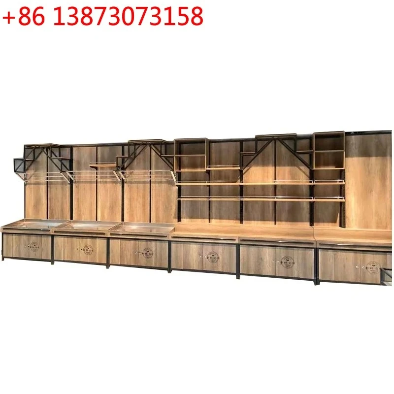 

FGSupermarket dried fruit shelves against the wall steel and wood combined with bulk snacks fried container