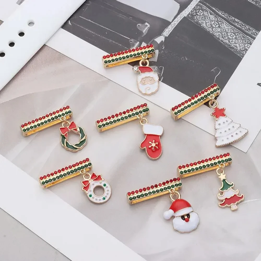 Anello decorativo per Apple Watch Band Serie 10 9 7 6 se 8 Cinturino in silicone Decorazione natalizia correa Galaxy watch 4 5 Pro 6 7