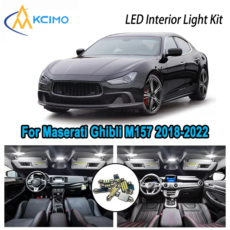 

For Maserati Ghibli M157 2018-2022 2019 2020 Premium Bright LED Interior Dome Map Trunk Light Kit Car Led Lamps Canbus No Error