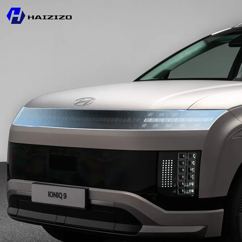 

Для Hyundai IONIQ 9 2025-2026 дымчато-черная защитная пленка из ТПУ для фар, устойчивая к царапинам и ультрафиолетовому излучению, простая установка, комплект виниловой пленки