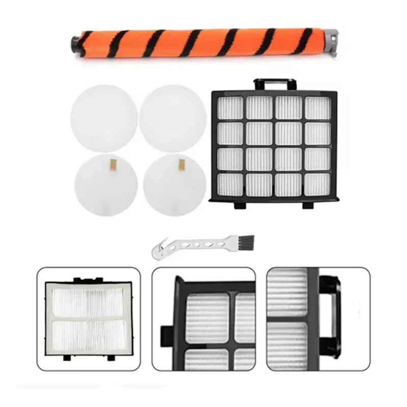 【Minimalist】For Shark PZ1000 PZ1000UK/T Series Handheld Cordless Vac Vacuum Cleaner Replacement Filter Brush Kit Spare Parts Acc