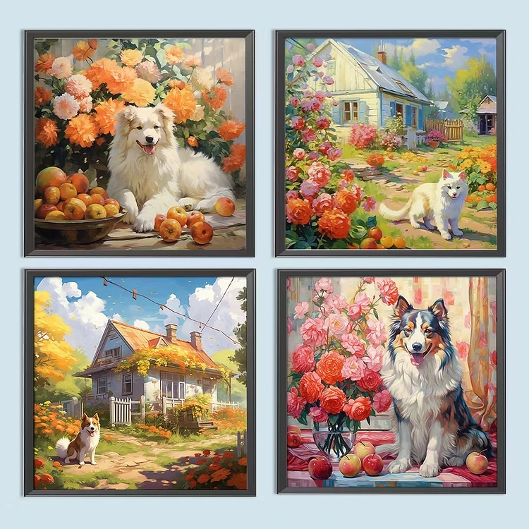 

Cute Animal Dog Home Jigsaw Puzzle 500/1024 PCS Fun Games for Family Gatherings Home Decor Gifts