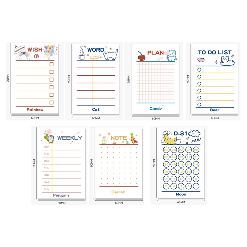 14Pack To Do List Notepad Cute 9X6 To Do List Planner Sticky Notes Daily Lined Sticky Notes For Work Planner, 600 Arkuszy Trwałe