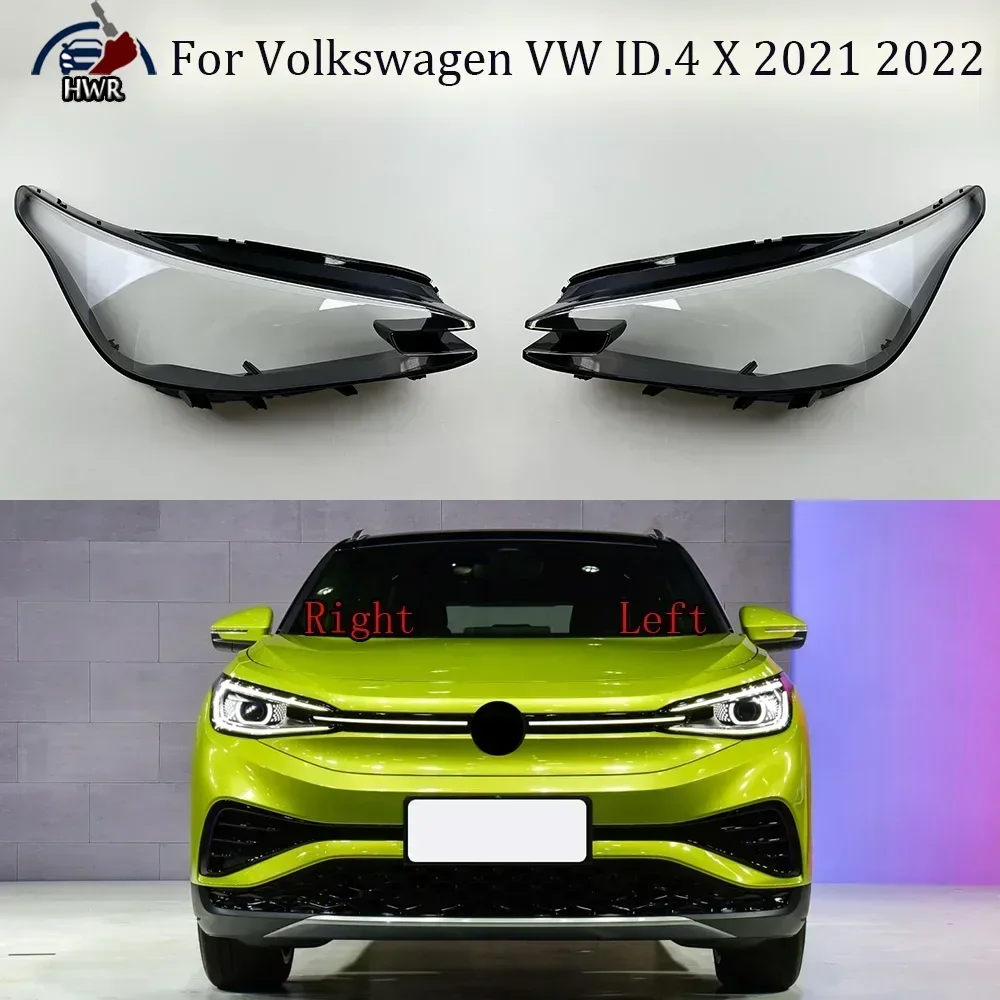 

Front Headlight Cover Transparent Headlamp Lamp Shell Replace Original Lens Plexiglass For Volkswagen VW ID.4 X 2021 2022