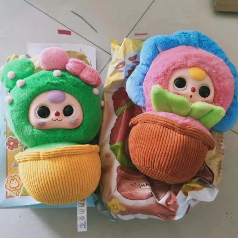 

New Blind Box Baby Three A Pot Of Flowers Series Mysterious Box Limited Edition Cute Doll Flower Shape Ornament Toy Surprise Gif